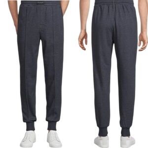 🌻NEW w/Tag Ted Baker Navy Heather Plaited Fleece Jogger Pants Men’s Size Large